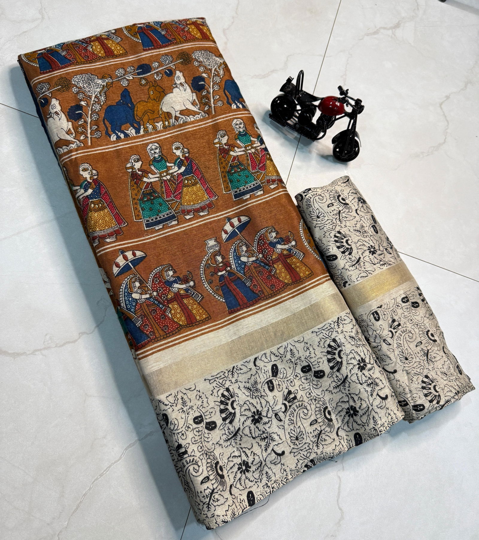 Wow Cotton Silk kalamkari Printed Daily Wear Sarees Suppliers In India